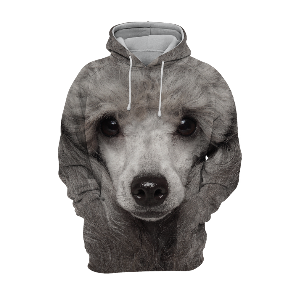 Unisex 3D Graphic Hoodies Animals Dogs Gray Toy Poodle