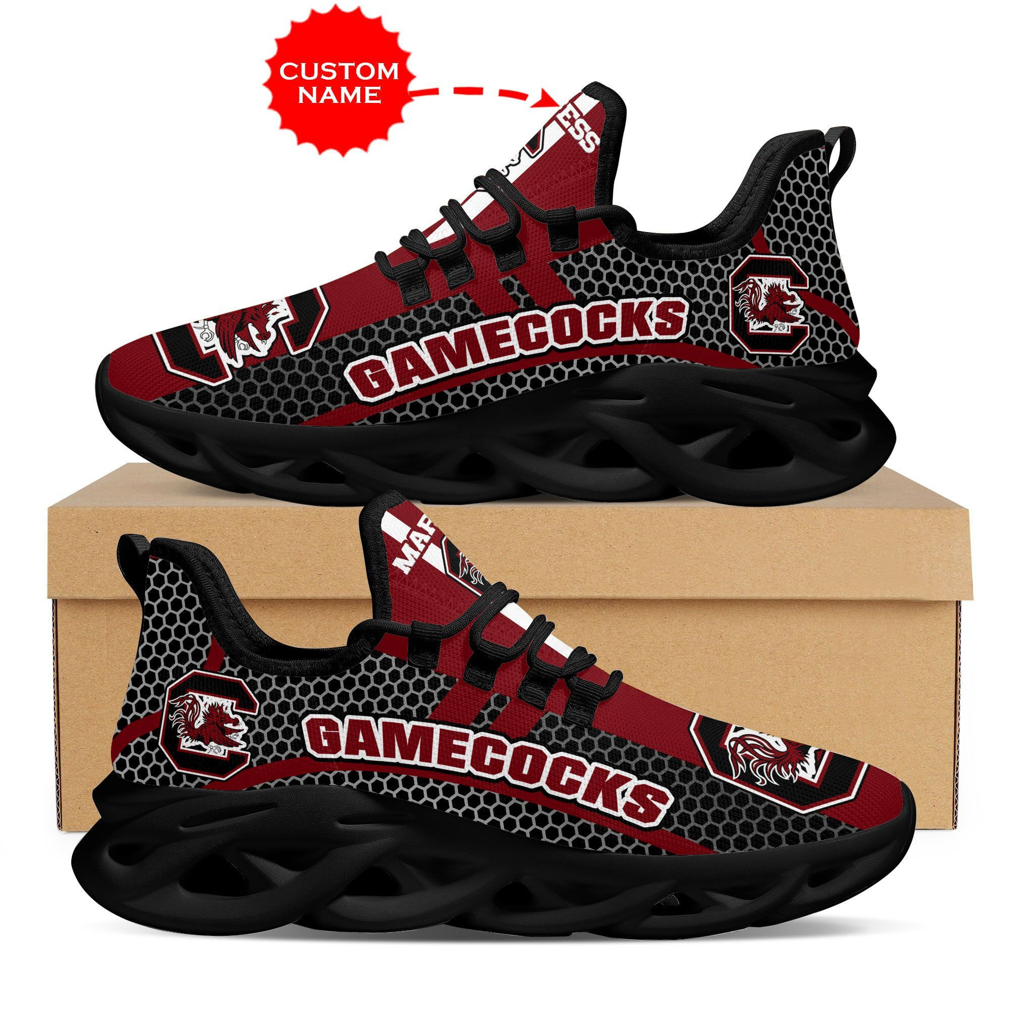 South Carolina Gamecocks Shoes Max Soul Luxury 1 Custom Name 06 M3Bth1012