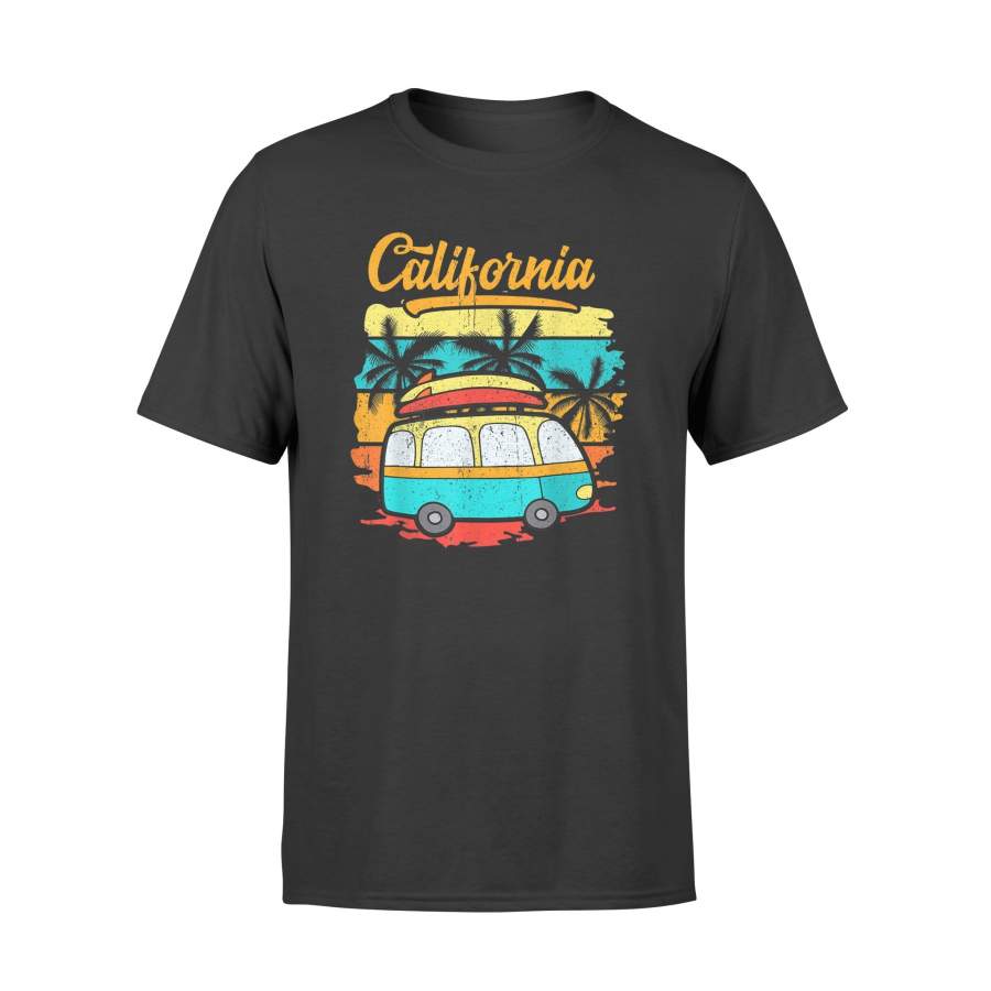 California Retro Surf T Shirt Vintage Van Surfer Distressed T-Shirt – Standard T-shirt