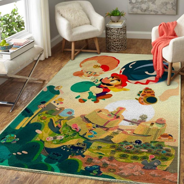 Super Mario Area Rug Nintendo Video Game GFD 1910133