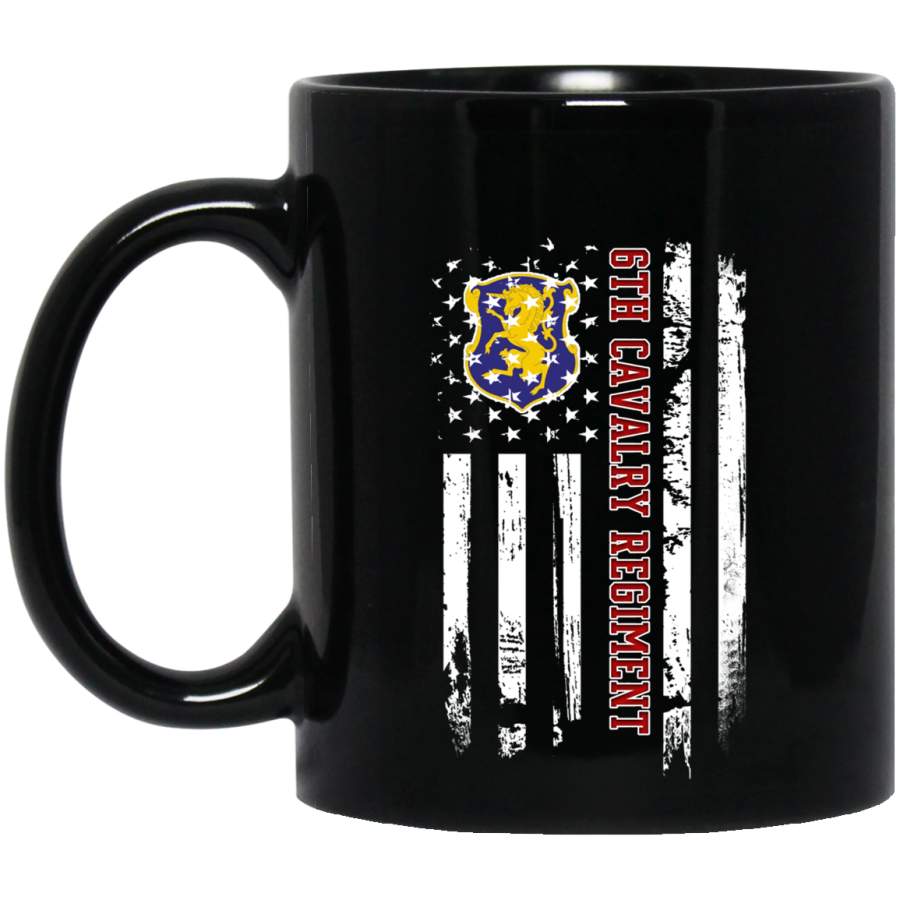 6th Cavalry Regiment Veteran American Flag Tshirt Veterans Day Christmas Gift Mug