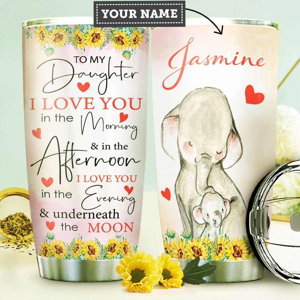 Mom To Daughter Elephant Personalized DNR2810014 Stainless Steel Tumbler