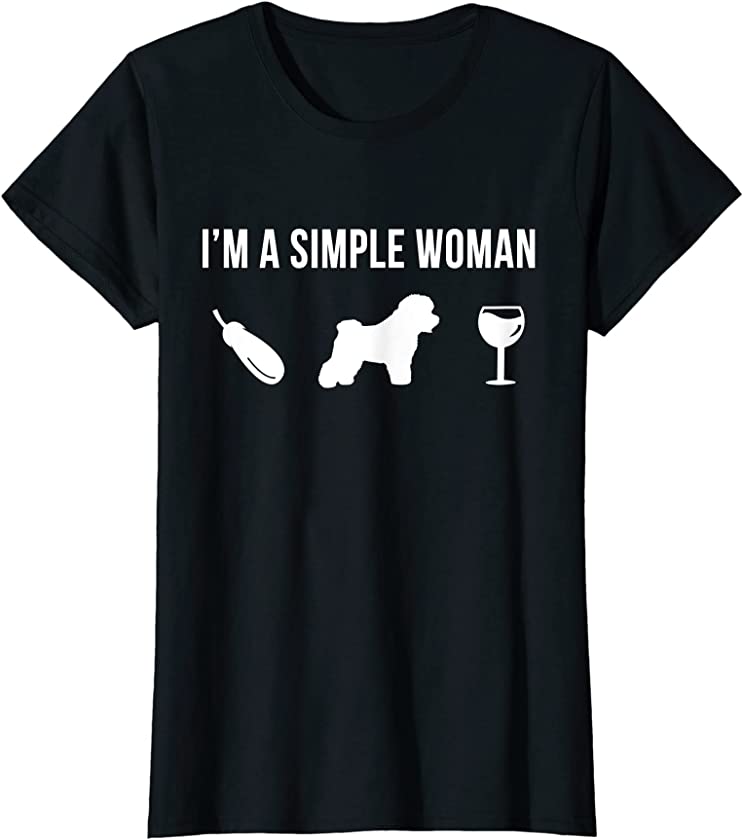 Womens Pet Bichon Frise Dog Puppy Simple Woman T-Shirt