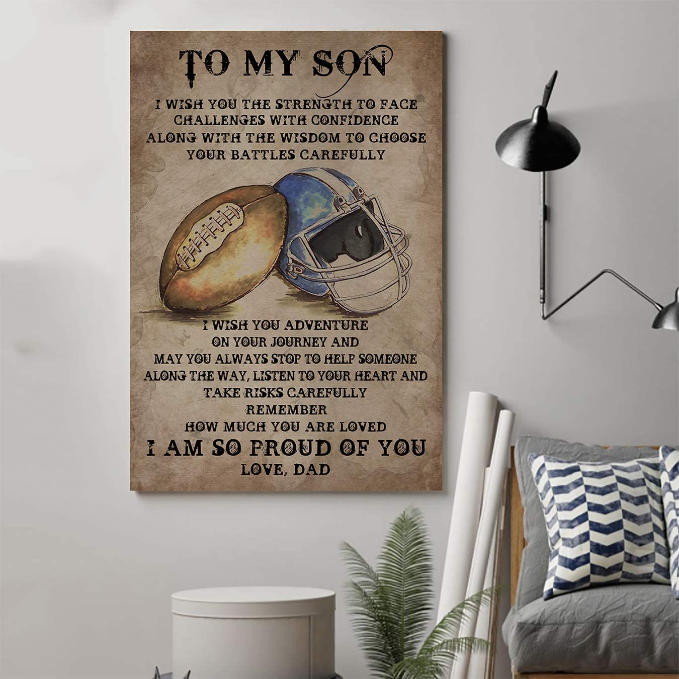 Posters- Lda American Football Poster – Dad to Son – I Wish You-SP