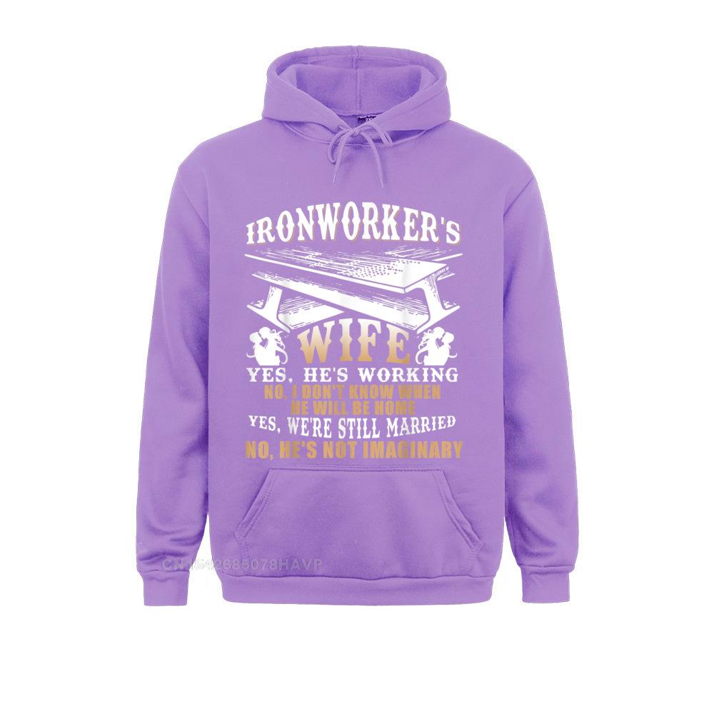 Cheap Ironworker’s Wife Anime Hoodie Ironworker Husband Anime Hoodie Anime Sweater Sweatshirts Mother Day Hoodies For Students alx