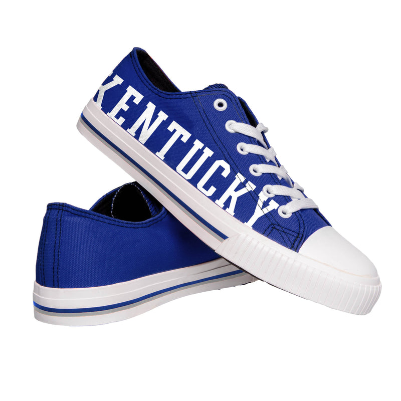 Kentucky Wildcats NCAA Mens Low Top Big Logo Canvas Shoes