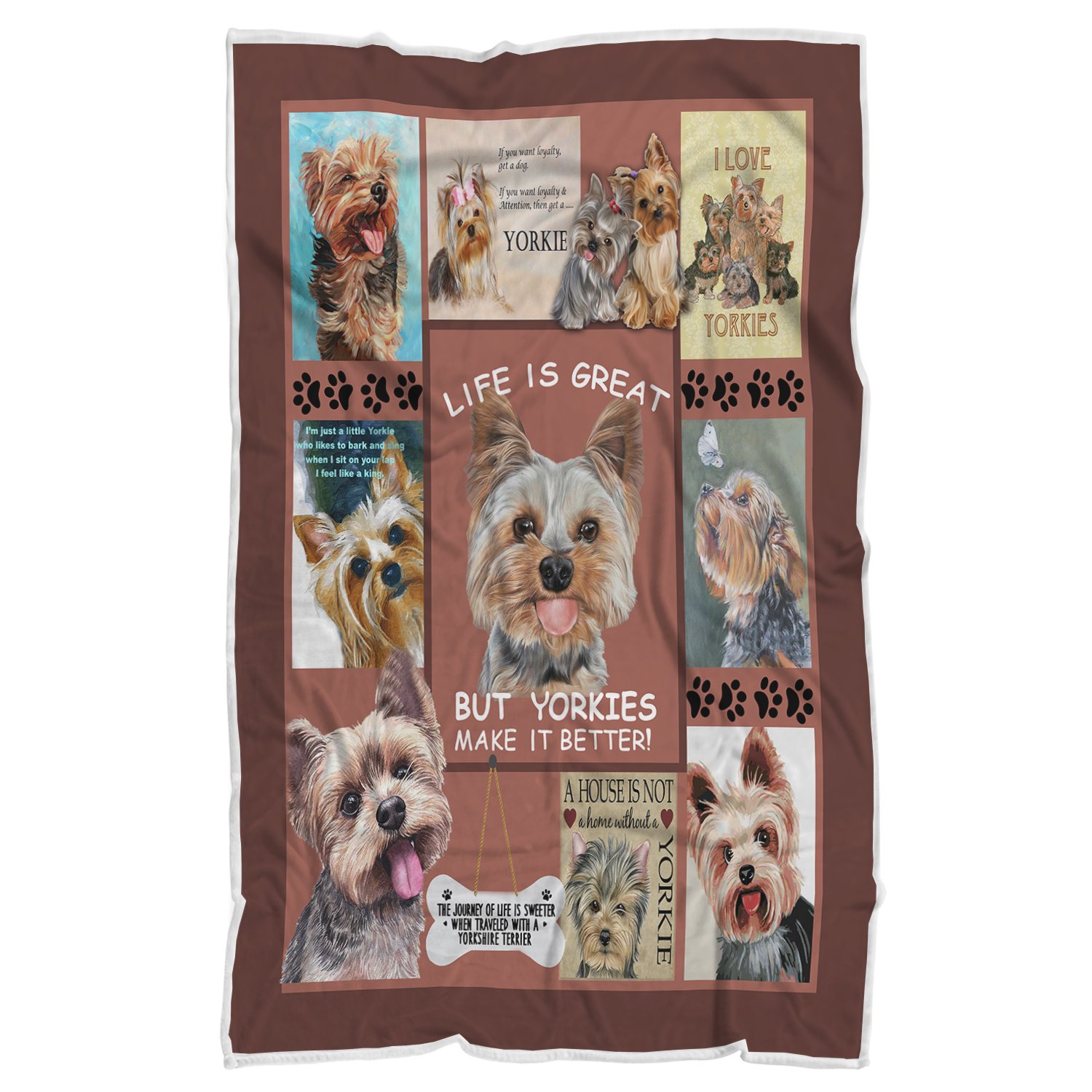 Life Is Great But Yorkies Make It Better Blanket Gift for Yorkie
