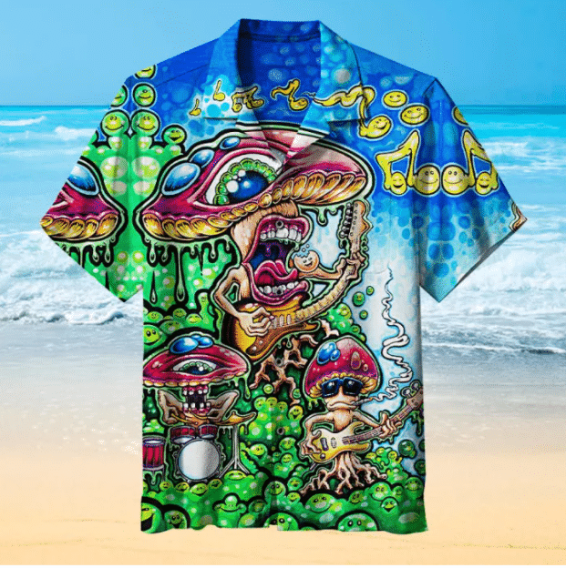 Hippie Rock Psychedelic Mushroom For Man And Woman Print Short Sleeve Hawaii Shirt Ha58724