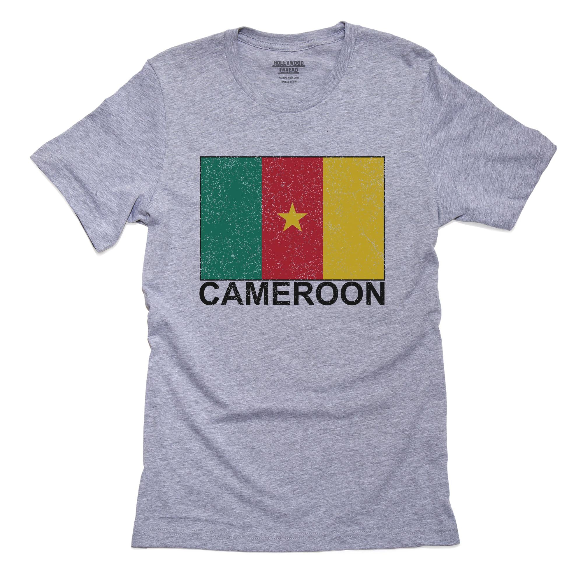 Cameroon Flag – Special Vintage Edition T-Shirt, Framed Print, Pillow, Golf Towel