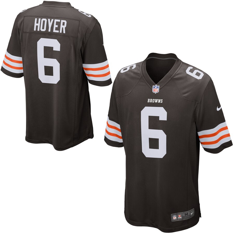 Brian Hoyer Cleveland Browns Historic Logo Nike Game Football Jersey – Brown