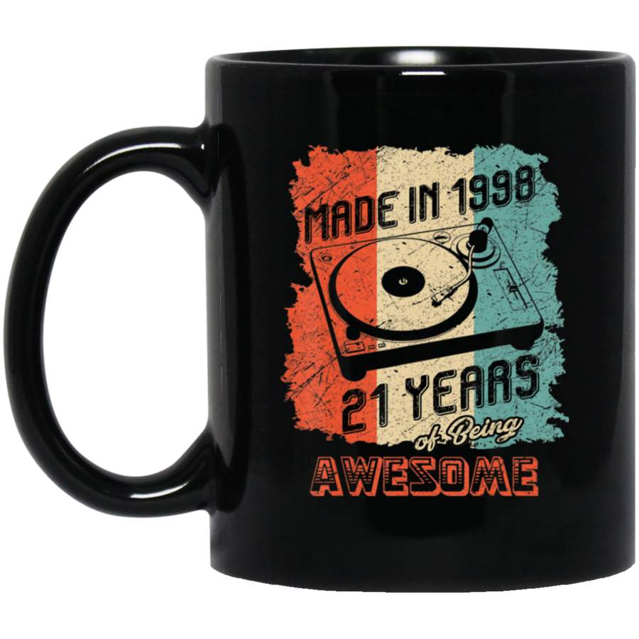 21st Birthday Vintage 1998 Gift 21 Years Old Coffee Mug