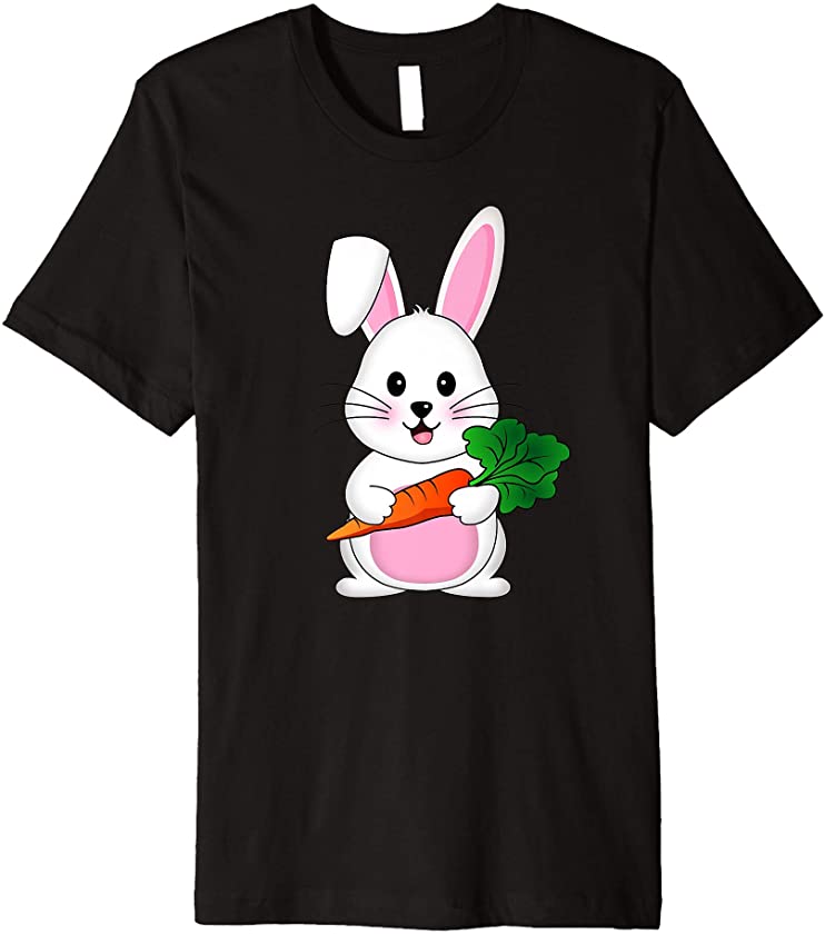 Cute Easter Egg Carrot Bunny Costume For Boys Girls Funny Premium T-Shirt