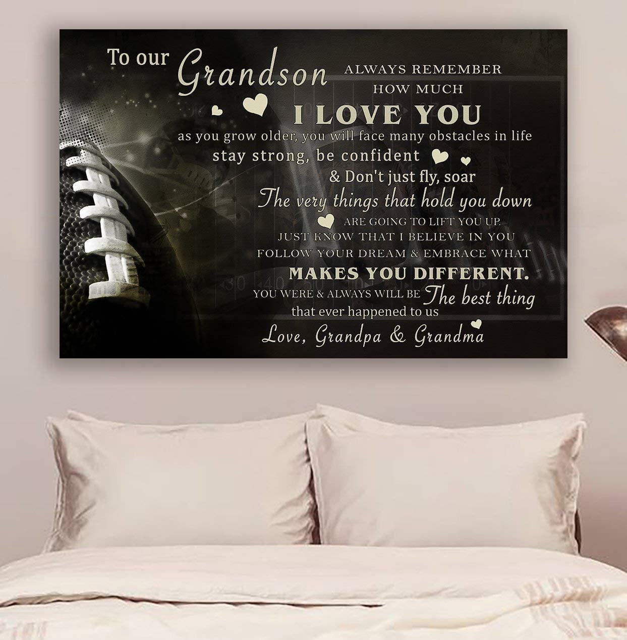 Cara Poster – Grandpa And Grandma To Our Grandson- Always Remember Lda – Wall Art – Home Decor – Wall Decor