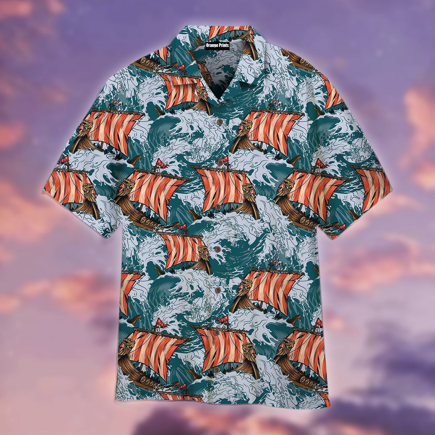 Viking Drakkar Ships Vintage Style Aloha Hawaii Shirts For Men Women Ha86482