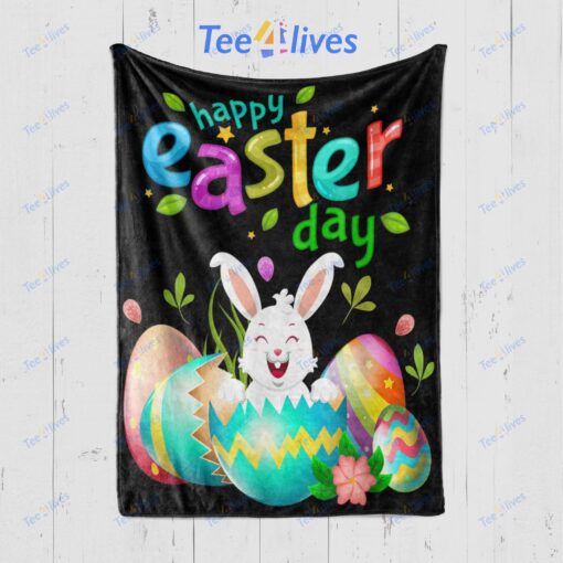 Bunny Happy Easter Egg Day Soft Cozy Lightweight Premium Blanket