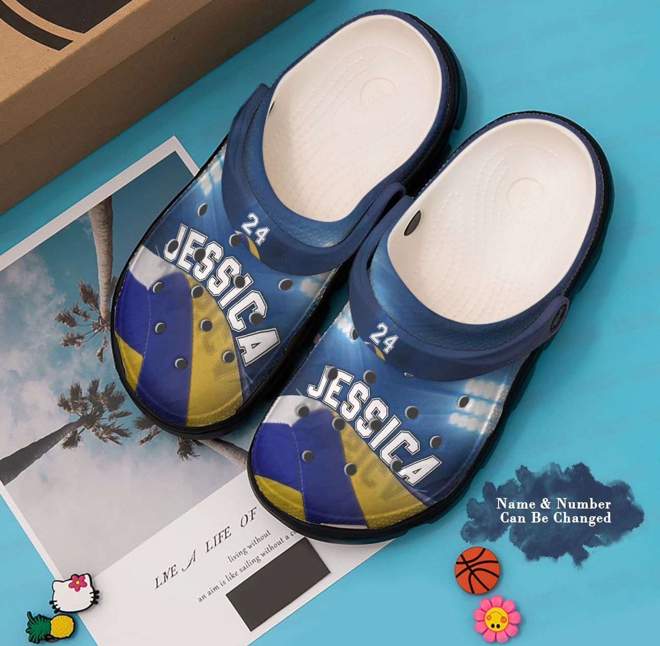 Volleyball Personalized Clog, Custom Name, Text, Color, Number Fashion Style For Women, Men, Kid, Print 3D Volleyball Girl