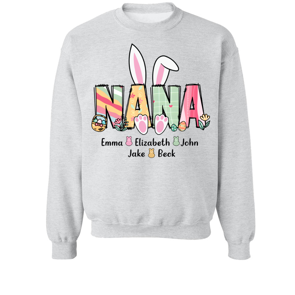 Customized Grandma Bunny With Grandkids Cg162 Sweatshirt