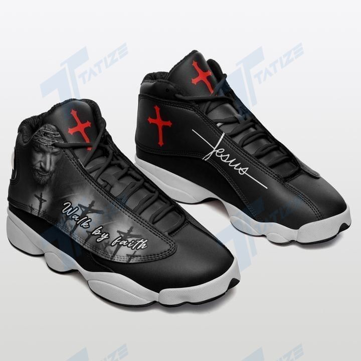 jesus walk by faith air jordan 13 sneakers jd13 xiii shoes sport jd13 sneakers personalized shoes design