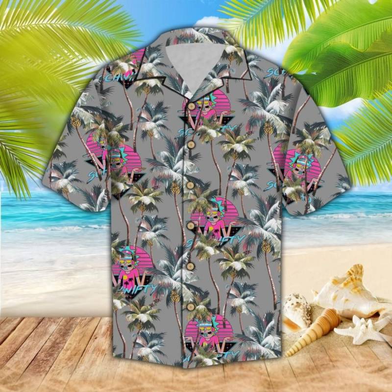 Rm Palm Tree Hawaiian Shirt Ha672