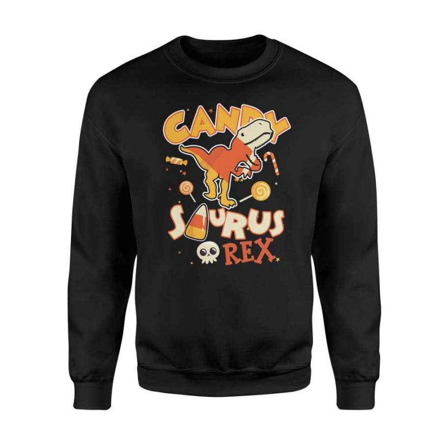 Candy Saurus Rex Dinosaur Halloween – Standard Fleece Sweatshirt