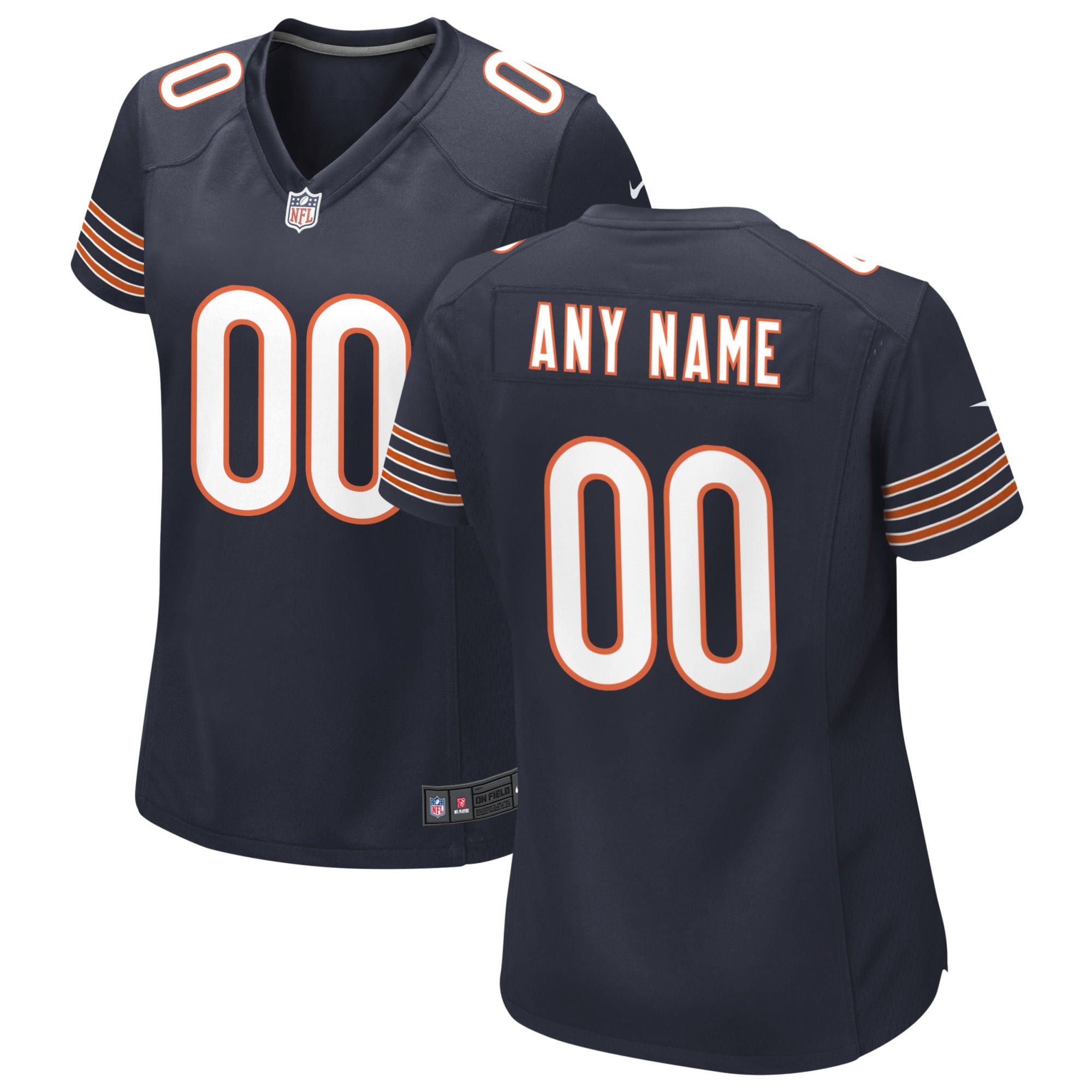 Chicago Bears Women's Custom Game Jersey – Navy