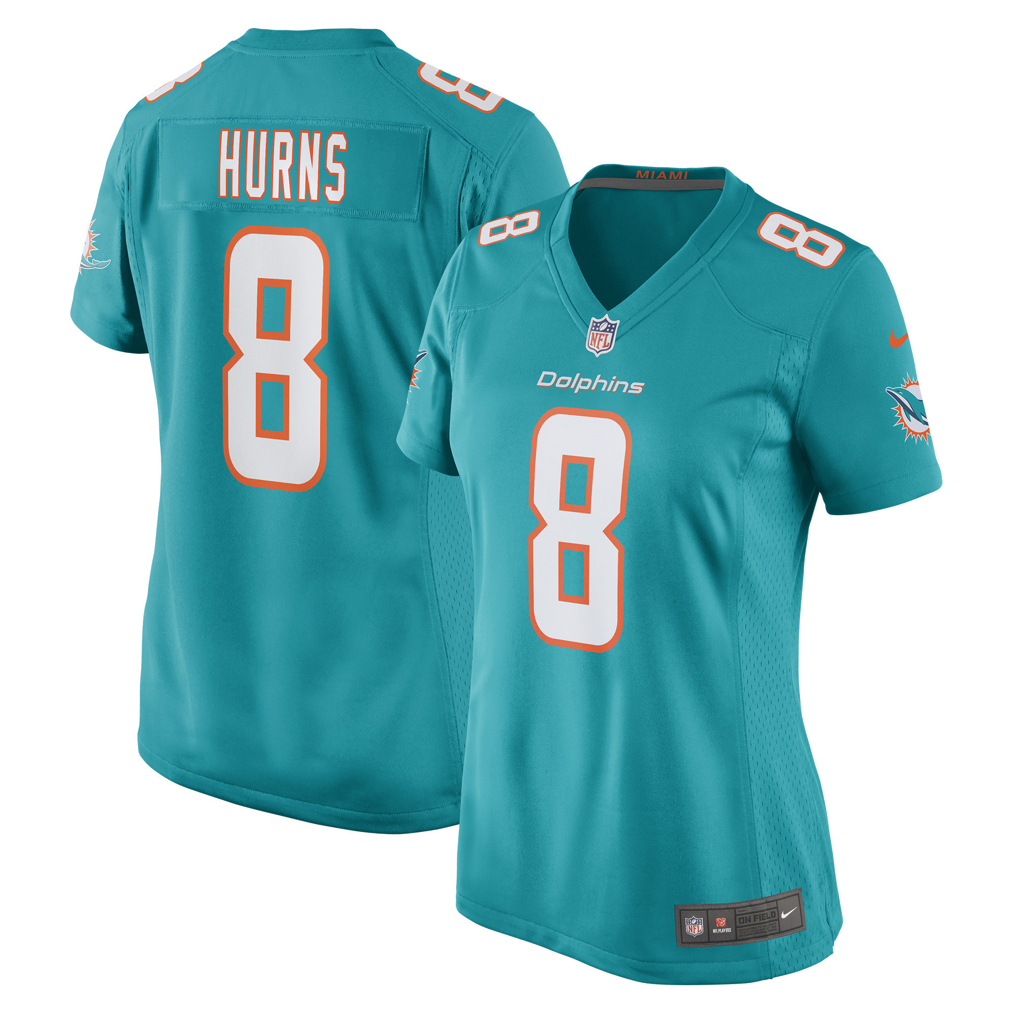 Allen Hurns Miami Dolphins Womens Game Player Jersey – Aqua NFL