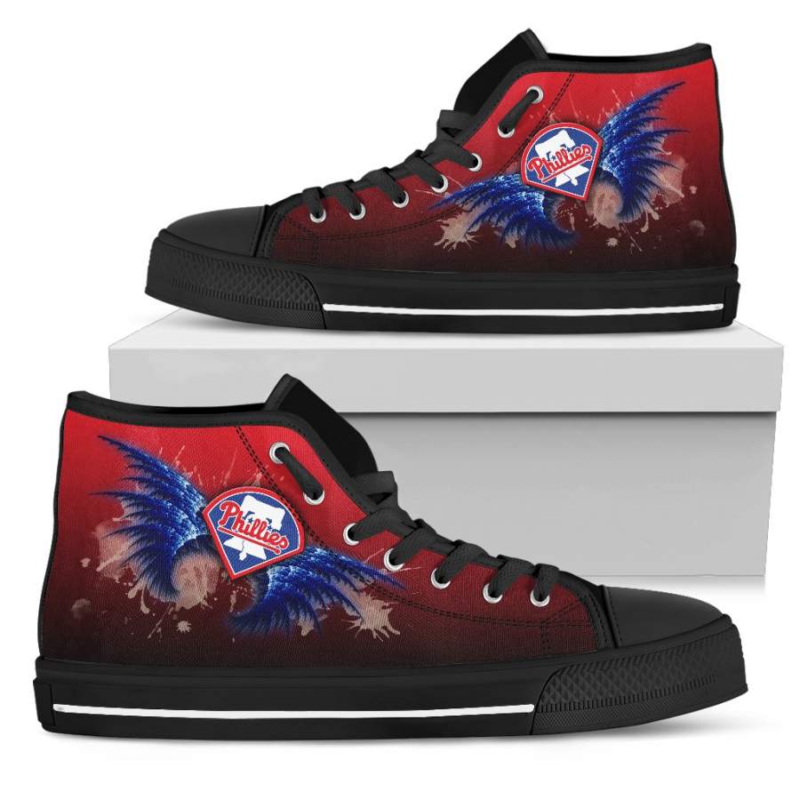 Angel Wings Philadelphia Phillies High Top Shoes