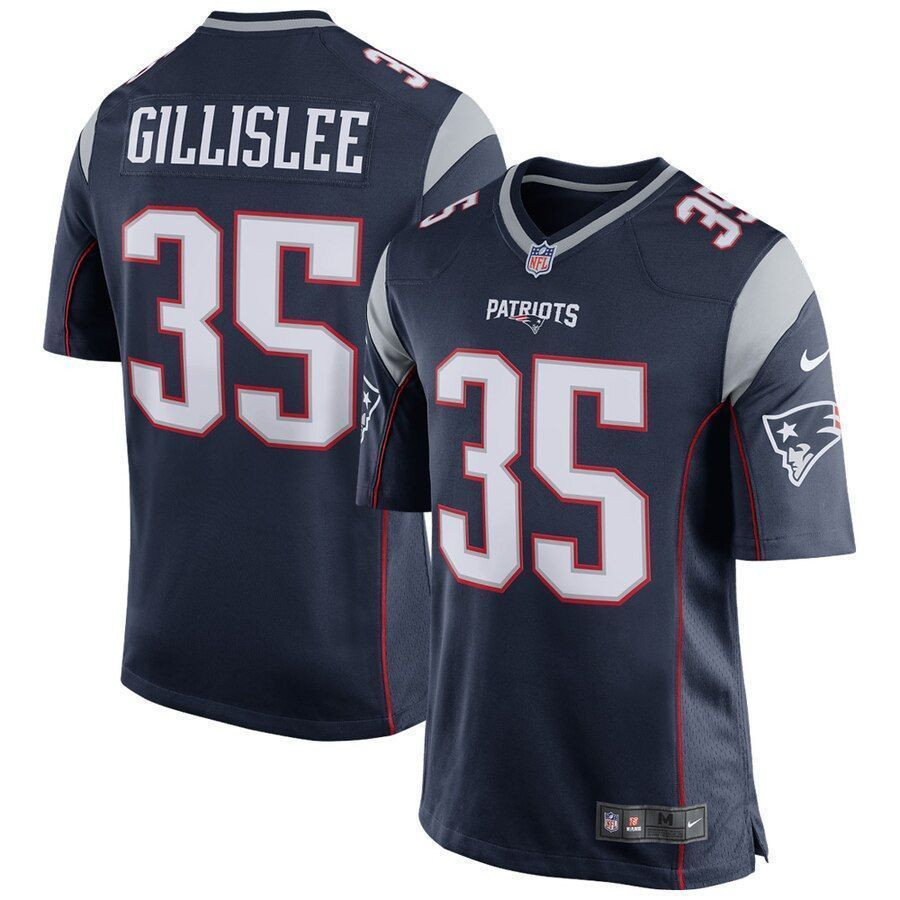 Mike Gillislee New England Patriots Game Navy 3D Jersey