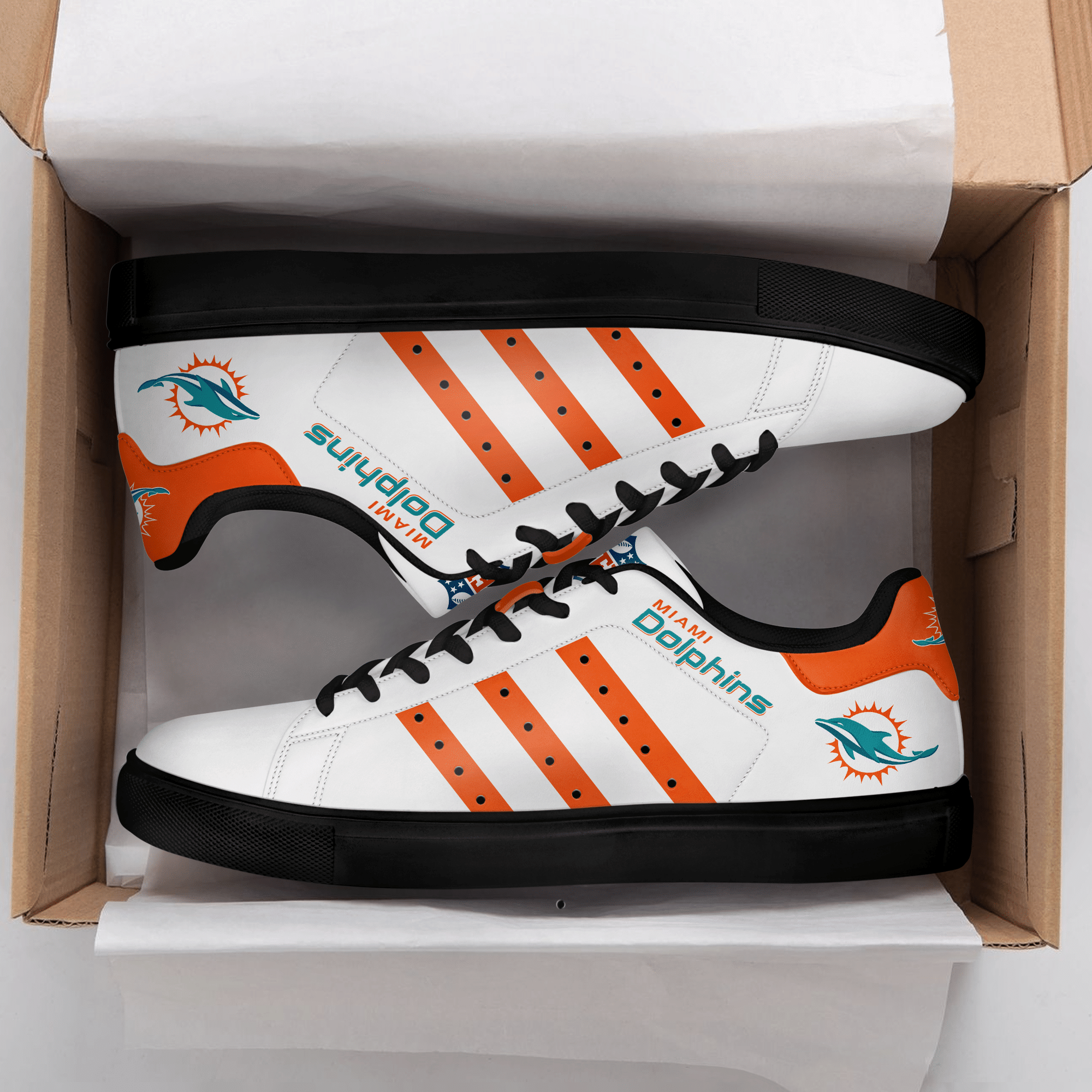 Miami Dolphins Low Top Shoes V4