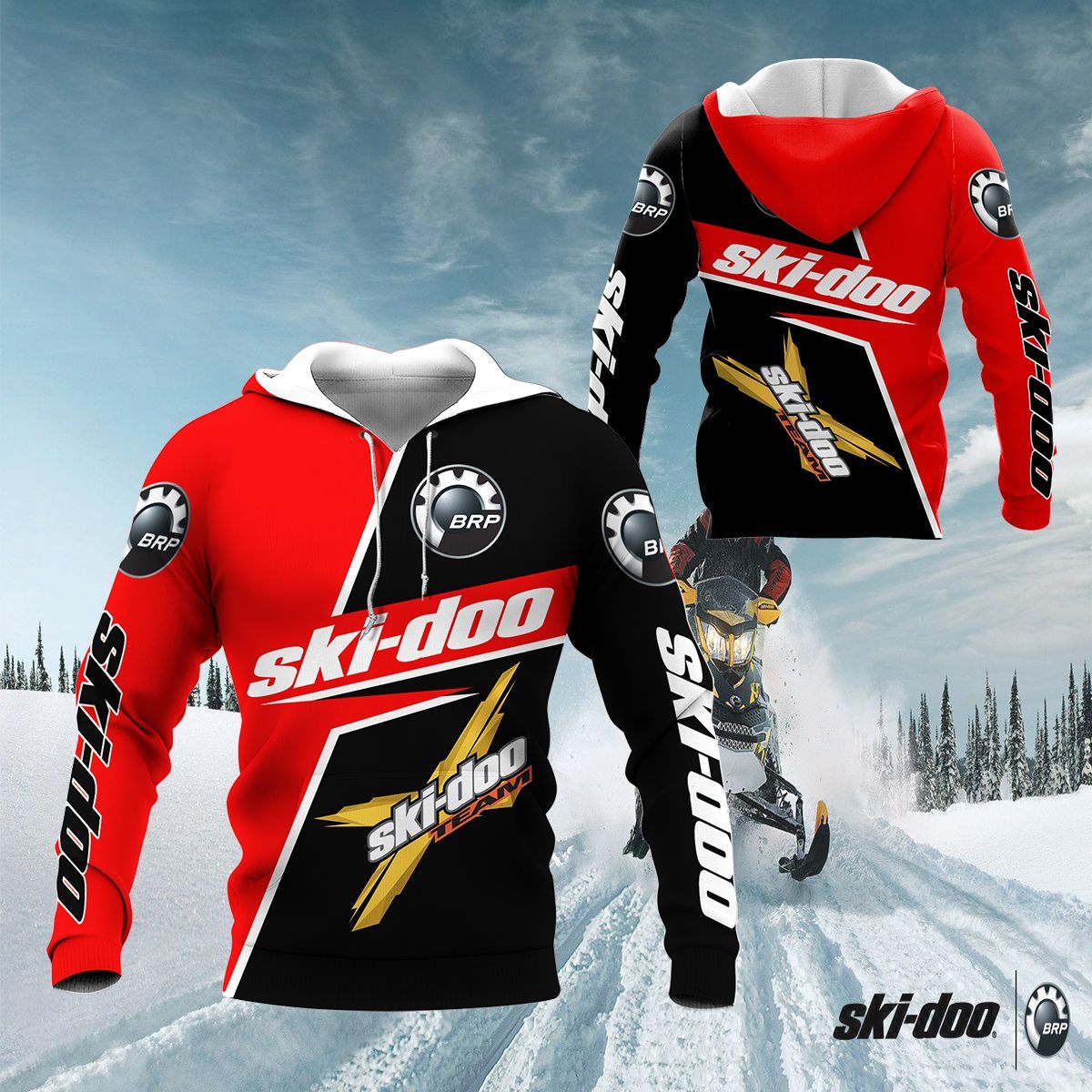 3D All Over Printed Ski-doo LPH-HA Shirts Ver 1 (Red)