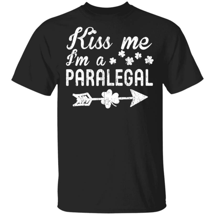 Vintage Kiss me i’m a Paralegal shamrock Fun St Patricks Day T Shirt Saint Paddys Patricks Tshirt Lucky Shirts Drink Green Beer Irish Gifts Funny Tee