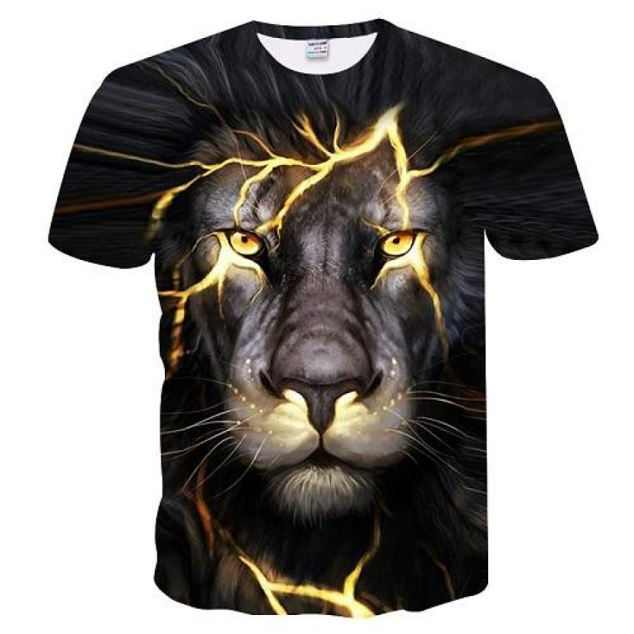 BIANYILONGNew Fashion Men/Women T-shirt 3d lion Print Designed Stylish Summer T shirt Brand Tops Tees Plus Size M-5XL