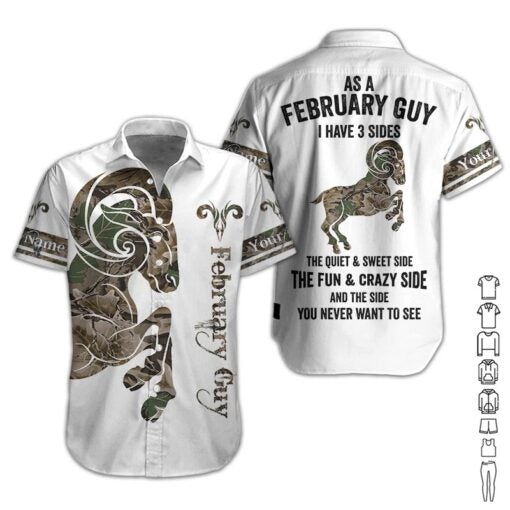 February Guy Custom Name Hawaii Shirt For Men Women Ha58598