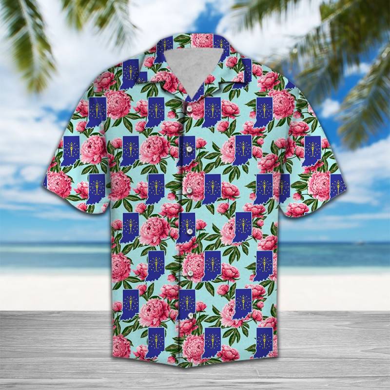 Indiana Peony Hawaiian Shirt Ha110906