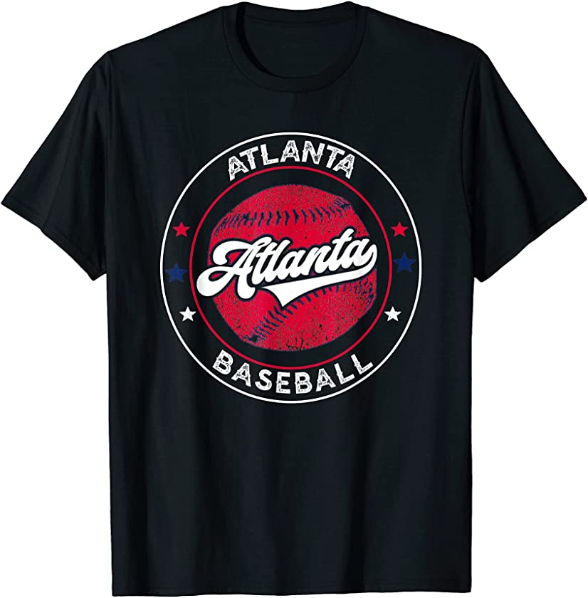 Atlanta Baseball ATL Distressed Game Day Brave Vintage Fan T-Shirt