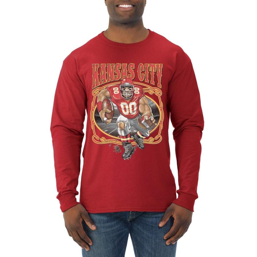 Kansas City Fan | KC Fantasy Football Team Pride  Sports Mens Long Sleeve Shirt