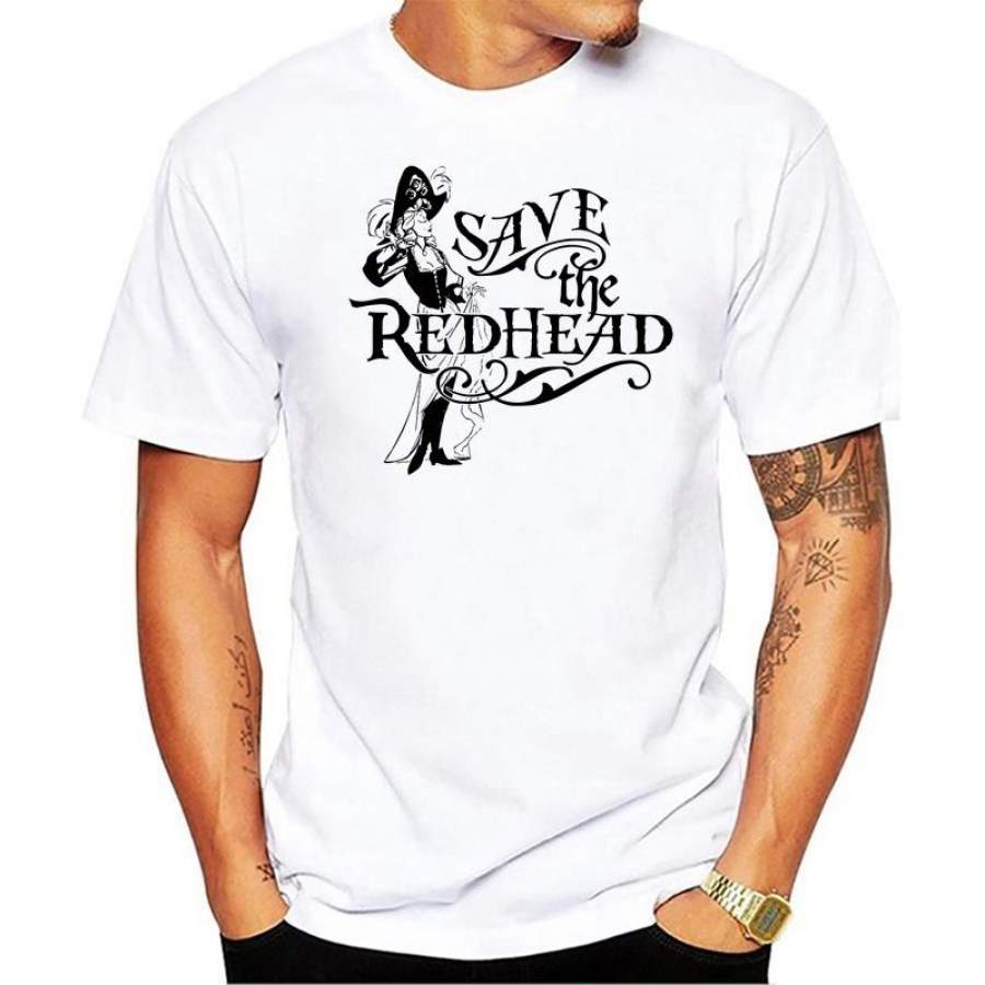 Save The Redhead Casual Short Sleeve Men Summer T-shirts men Funny Letter Print T Shirt Round Neck Tees