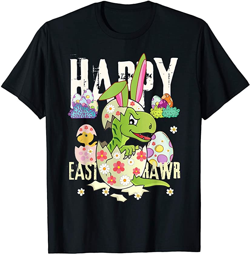 Cute easter t rex Happy eastrawr t rex dinosaur bunny egg T-Shirt