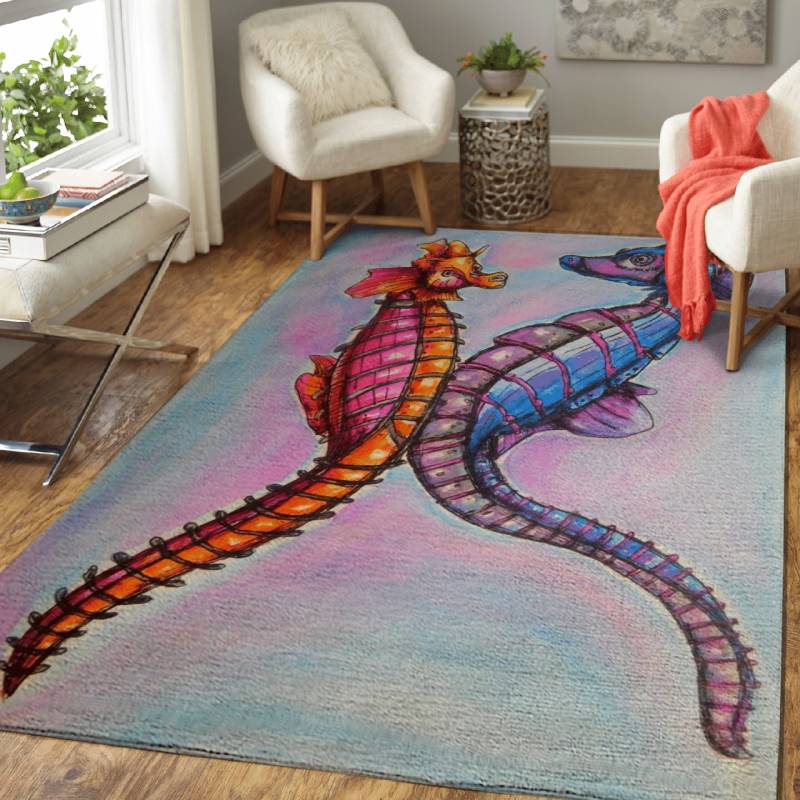 Seahorse Lovers – Animals Area Rug Carpet