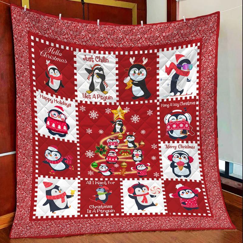 All I Want For Christmas Is Penguin Fleece Blanket | Bk6420