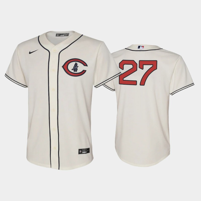 Youth 2022-23 Field of Dreams 27 Seiya Suzuki Chicago Cubs Cream Jersey