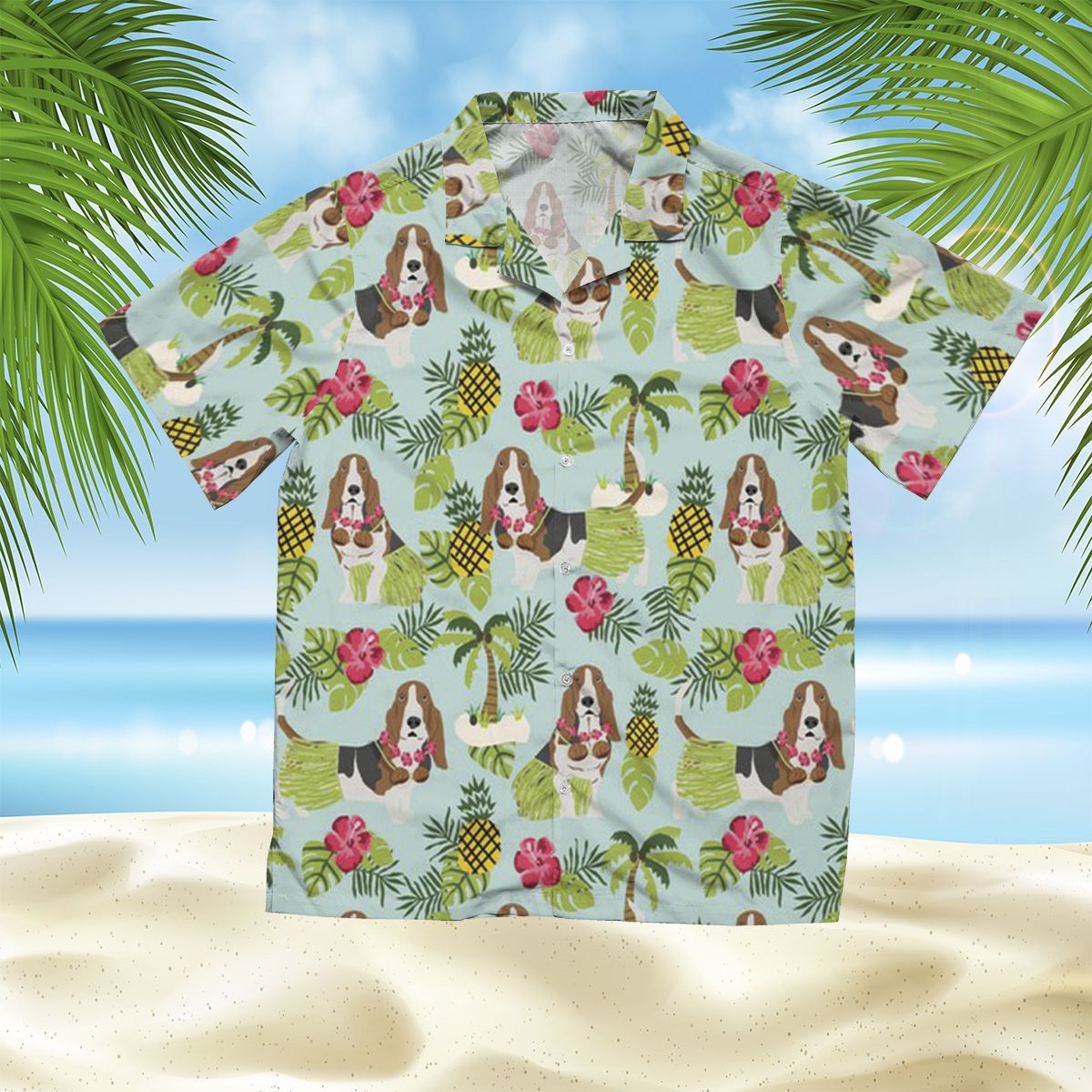 Basset Hound Hawaii Shirt Cute Summer Unique Gifts For Dog Lovers Ha54483