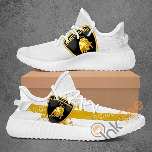 Lamborghini Custom Shoes Personalized Name Yeezy Sneakers