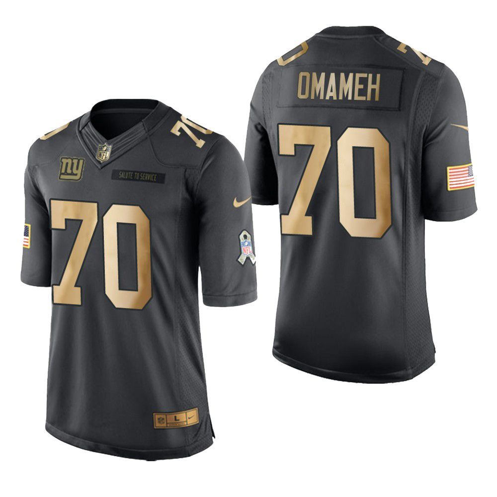 New York Giants Patrick Omameh Salute To Service Anthracite Mens Jersey