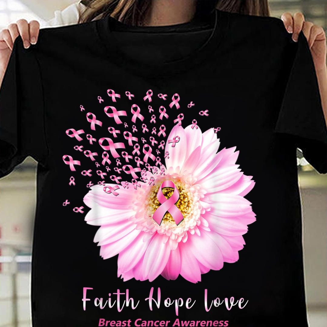 Faith Hope Love Breast Cancer Awareness Unisex Classic T-Shirt