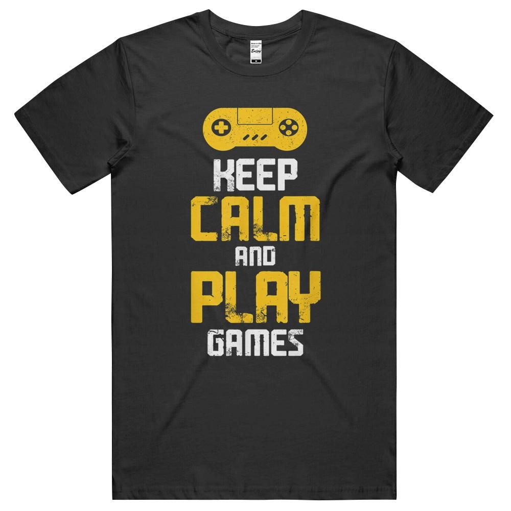 Vintage Keep Calm & Play Games – Gamer Quotes Retro Gamer T-Shirt, Hoodie, Long Sleeve Tee