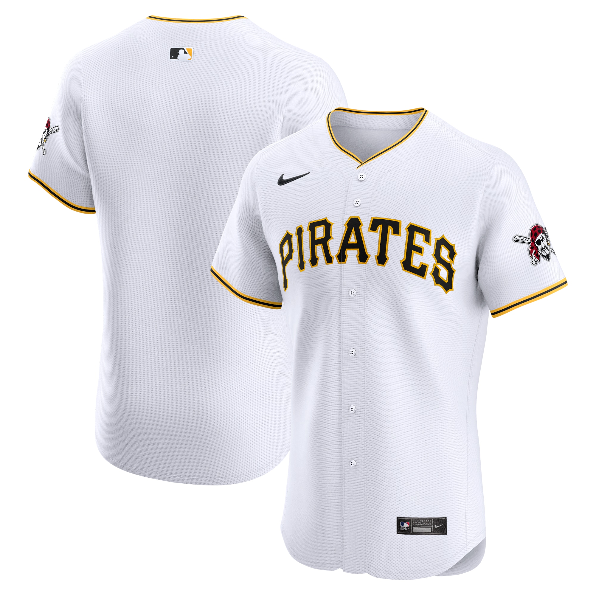 Pittsburgh Pirates Home Elite Jersey – White