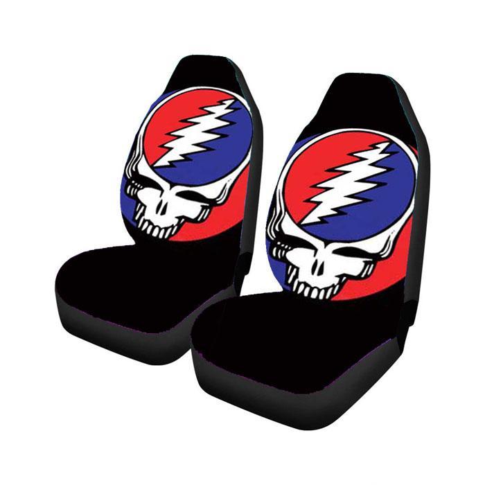 Grateful Dead Skull On Blk Car Seat Covers