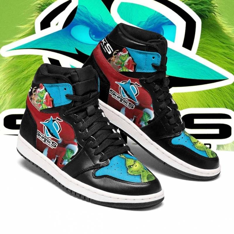 The Grinch Cronulla-Sutherland Sharks NRL Jordan Sneakers L0310 04