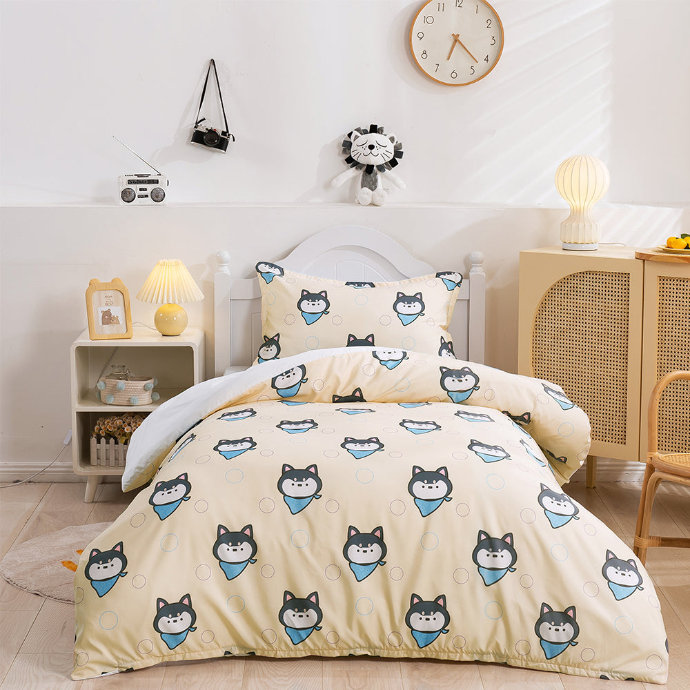 3D Cartoon Animal Dog Quilt Cover Set Bedding Set Duvet Cover Pillowcases 454